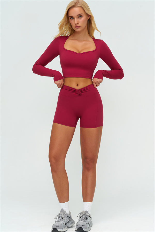 The Lushness Long Sleeve Crop top