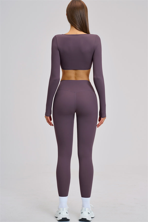 The Zestful Long Sleeve Crop Top