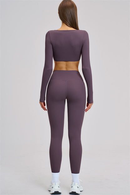 The Zestful Long Sleeve Crop Top
