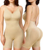 Women’s Backless Bodysuit Shapewear – Firm Tummy Control Slimming Butt Lifter Shorts with V-Neck Seamless Body Shaper