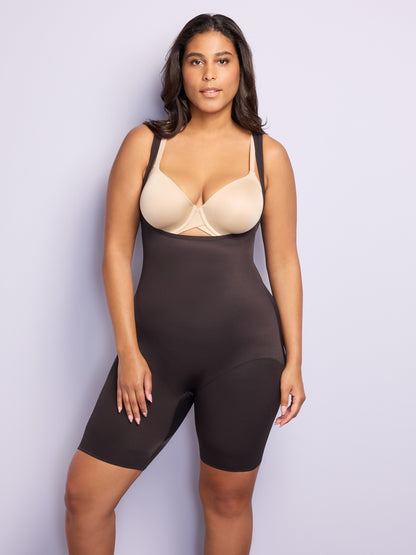 Unbelievable Comfort® Open-Bust Thigh Slimmer Bodysuit
