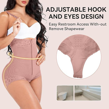 Shapewear for Women Tummy Control Fajas Colombianas Body Shaper Butt Lifter Compression Garment Open Bust Bodysuit