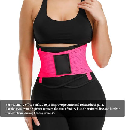 VENUZOR Waist Trainer Belt for Women - Waist Cincher Trimmer - Slimming Body Shaper Belt - Sport Girdle Belt (UP Graded)