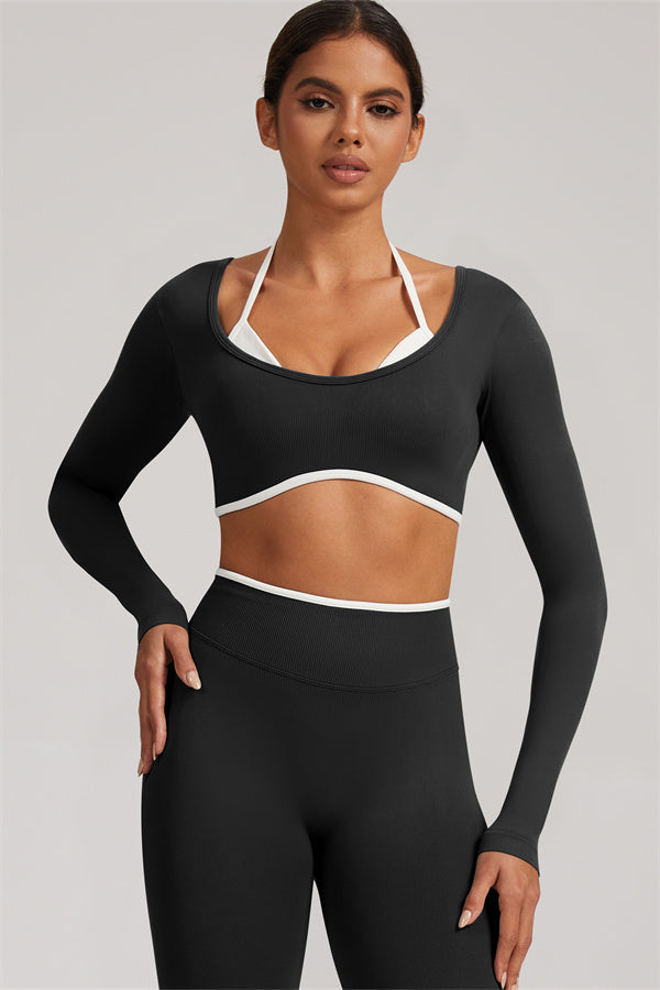 The Elevate New Long Sleeve Crop top Leggings 2-Piece Set