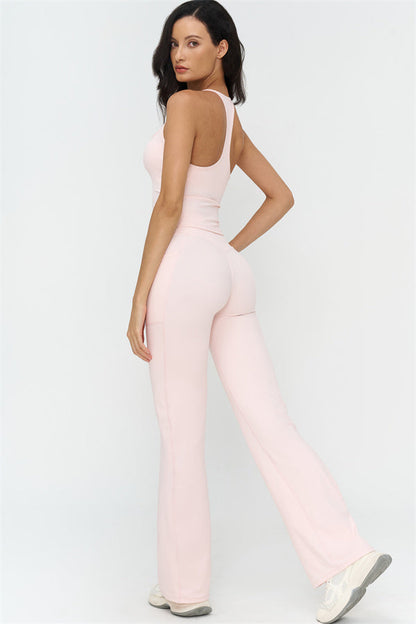 The BoldFit Crop Top Flared Leggings 2-Piece Set