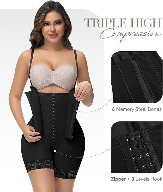 M MYODRESS Fajas Colombianas Moldeadoras Shapewear for Women Tummy Control Body Shaper Post Surgery Compression Garment