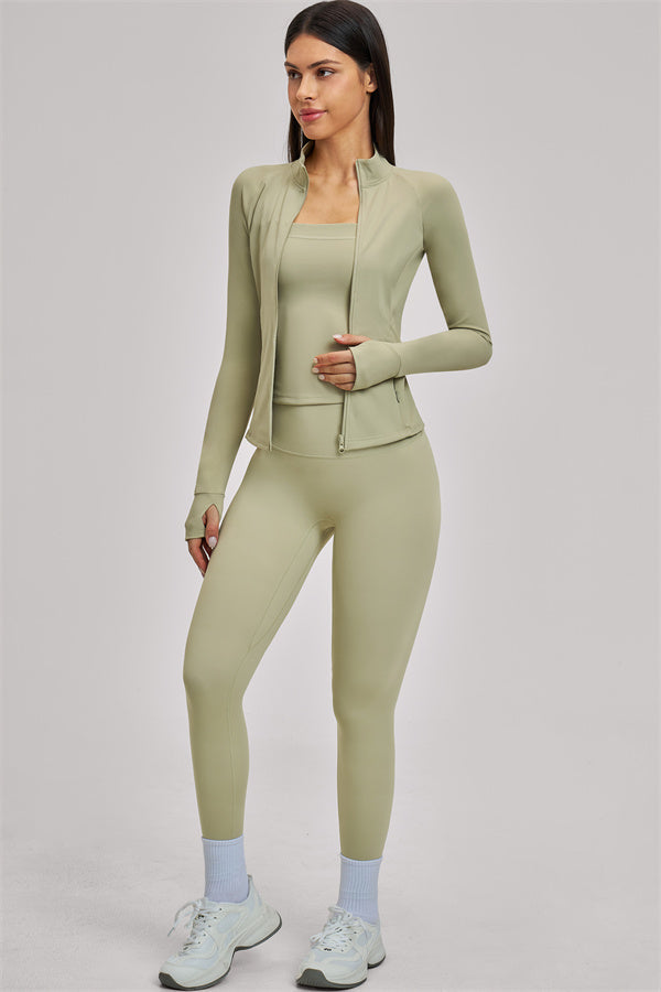 The Swoon Jacket Tank Top Leggings 3-Piece Set