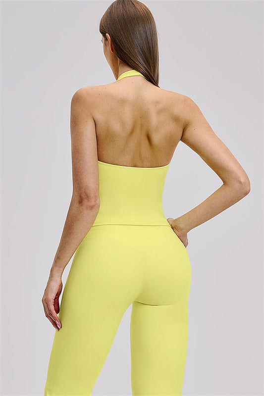 The Stride Crop Top Flared Leggings 2-Piece Set