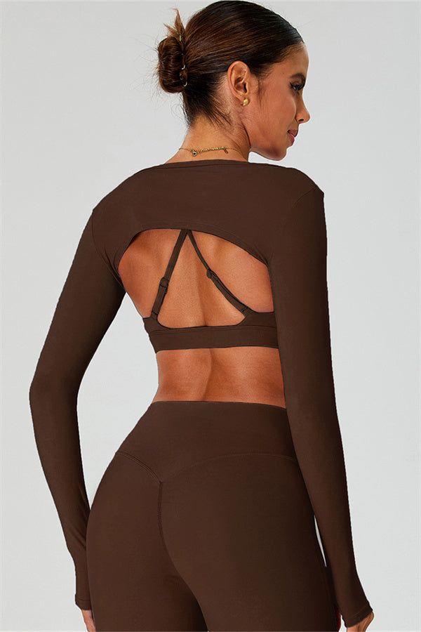 The Ember Sports Bra Crop Top Leggings 3-Piece Set