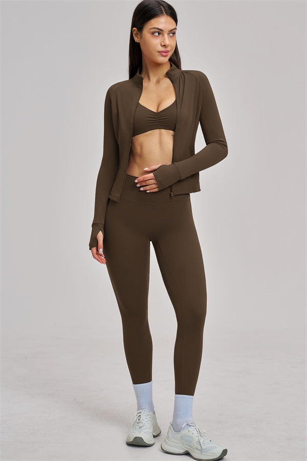 The Swoon Jacket Sports Bra Leggings 3-Piece Set