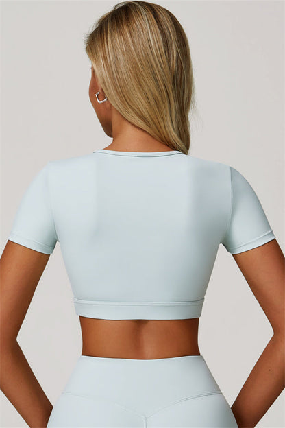 The Lavish Cut-out Crop Top Leggings 2-Piece Set