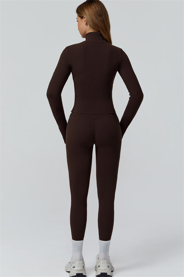 The Venus Zip Top Sports Bra Leggings 3-Piece Set