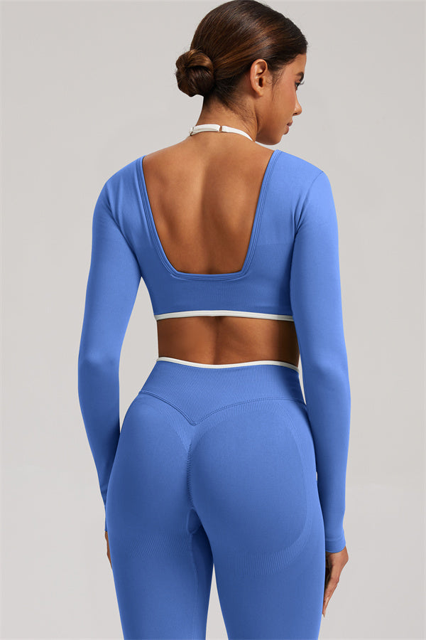 The Elevate New Long Sleeve Crop top Leggings 2-Piece Set