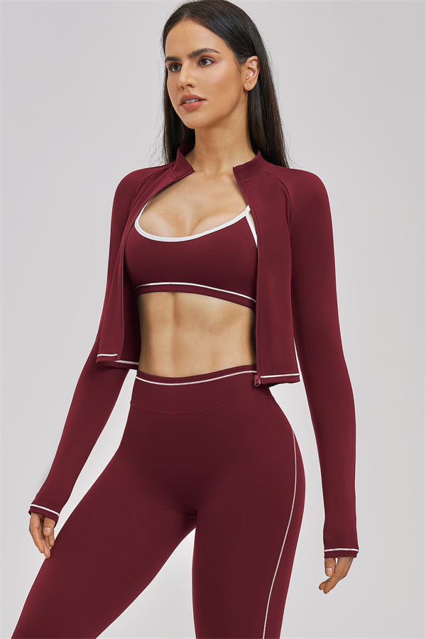 The Unbound Jacket Sports Bra Leggings 3-Piece Set