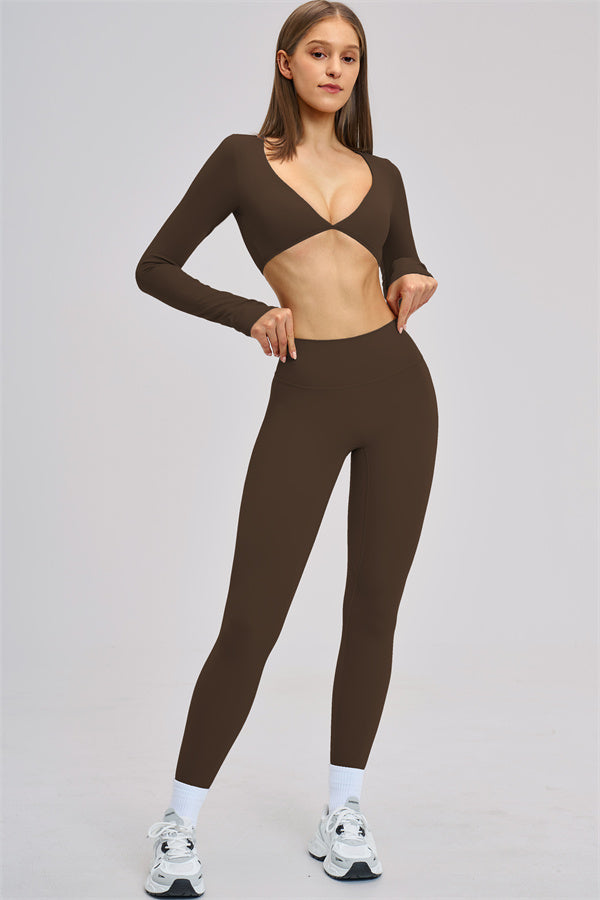 The Zestful Long Sleeve Crop Top