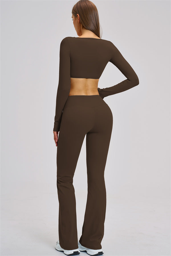 The Zestful Long Sleeve Crop Top