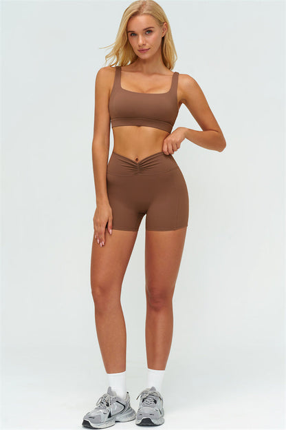 The Lushness V-Back Sports Bra Shorts 2-Piece Set
