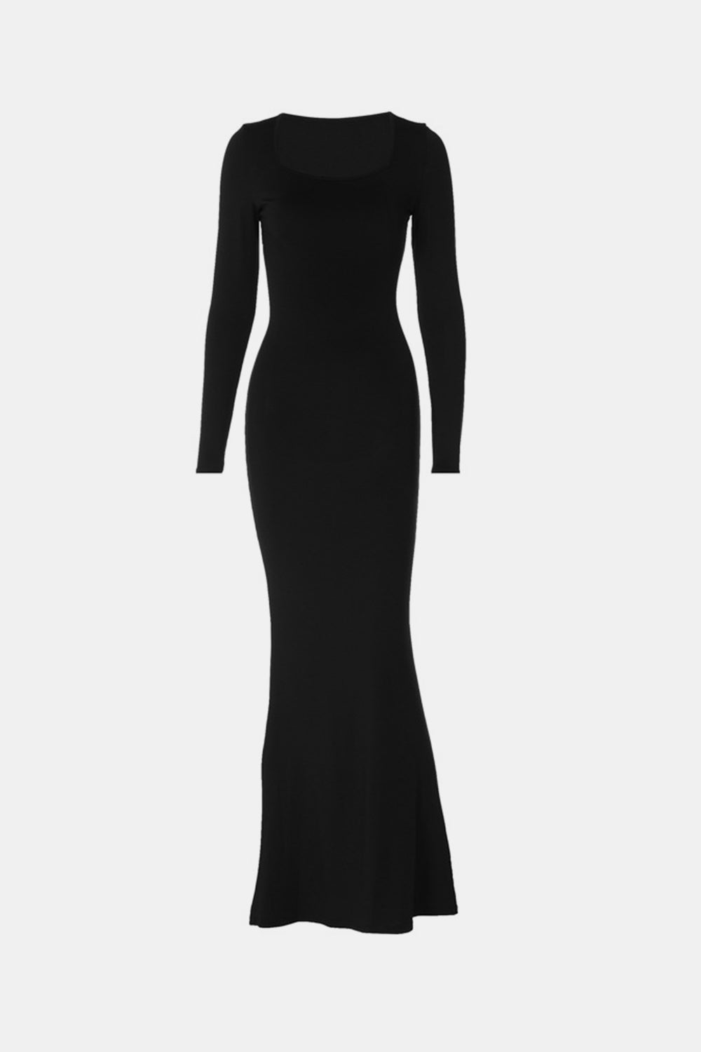 Caramel Built-In Shapewear Dress Square Neck Long Sleeve Maxi Dress Elegant Shapewear Dress For Women