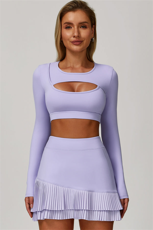 The Lavish Long Sleeve Cut-out Crop Top