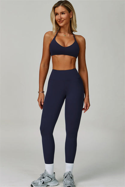 The Bold Cross Back Sports Bra Leggings 2-Piece Set