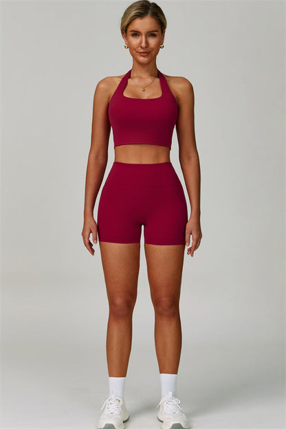 The Seraphine Halter Crop Top Shorts 2-Piece Set