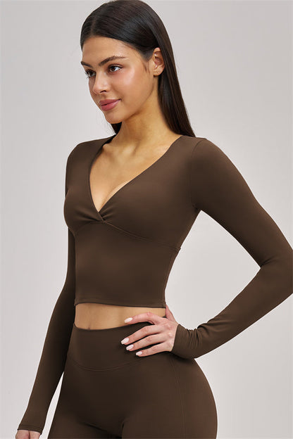 The Swoon Long Sleeve Crop top Flared Leggings 2-Piece Set