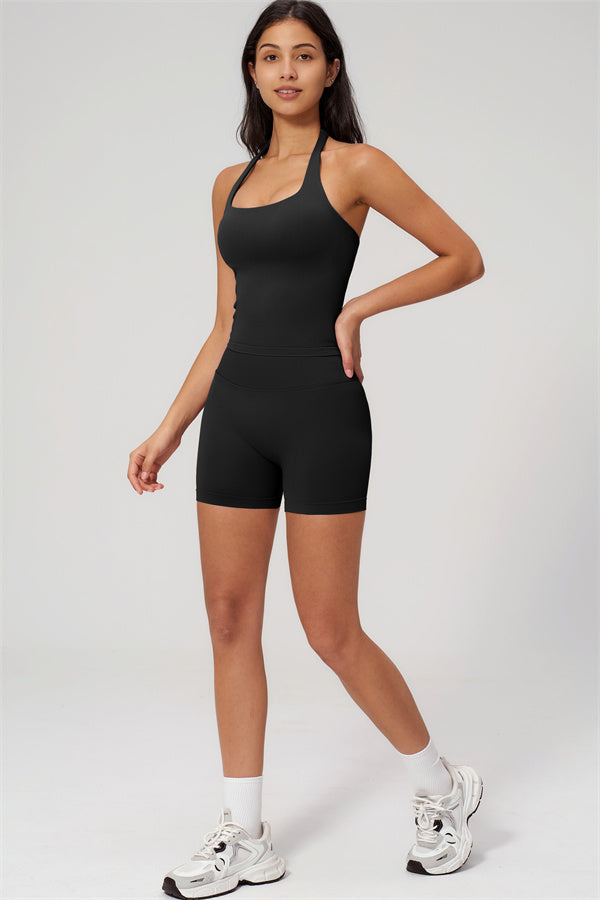 The Empower Halter Crop Top Shorts 2-Piece Set