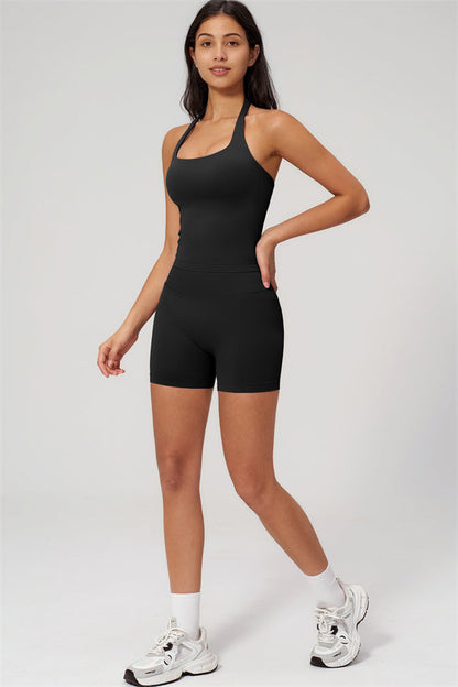 The Empower Halter Crop Top Shorts 2-Piece Set
