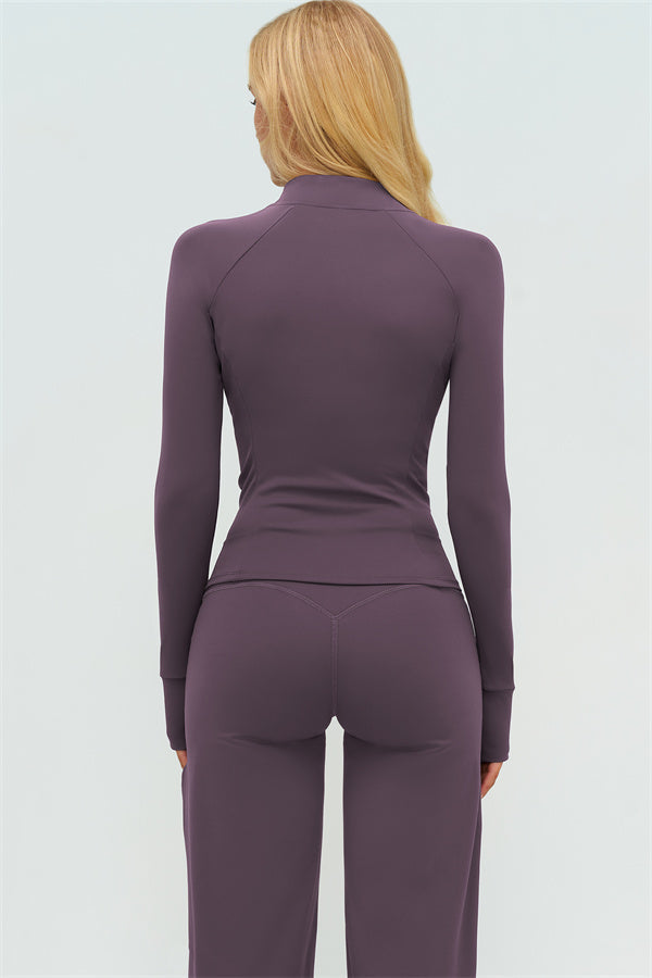 The Twirl Zip Jacket Halter Tank Top New Straight Leg Pants 3-Piece Set