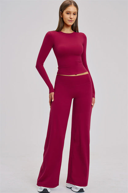 The Dynamic Long Sleeve T-shirt Straight Leg Pants 2-Piece Set