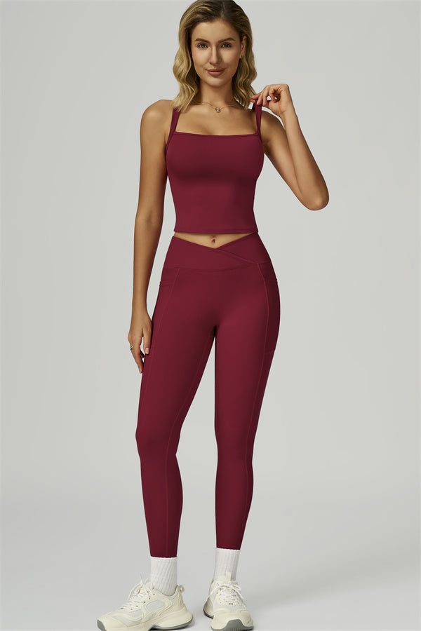 The Flourish Crop Tank Leggings 2-Piece Set