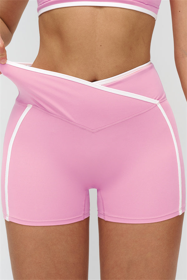The Crave Contrast Sports Bra Shorts 2-Piece Set
