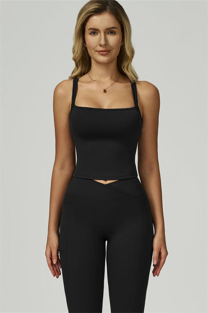 The Flourish Crop Tank Flared Leggings 2-Piece Set