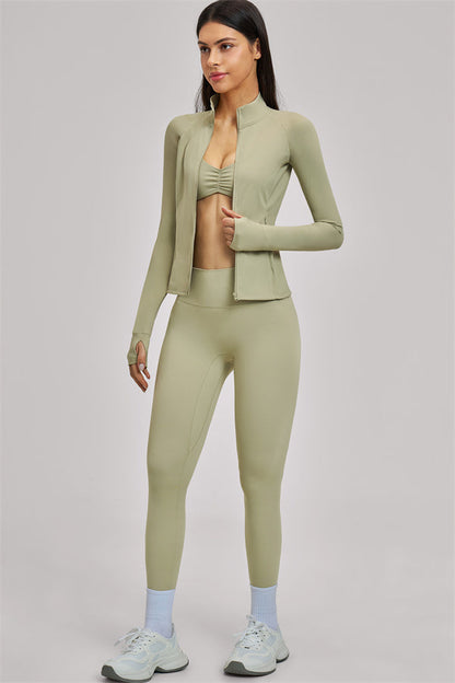 The Swoon Jacket Sports Bra Leggings 3-Piece Set
