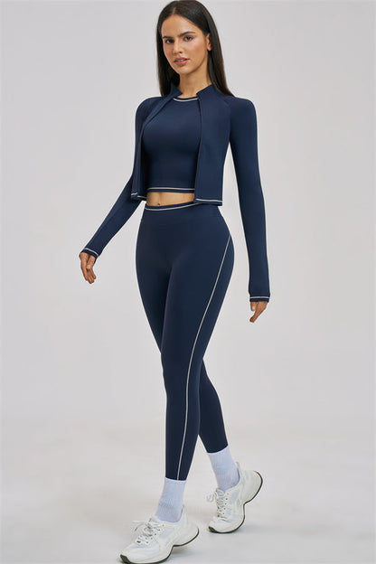 The Unbound Jacket Crop Top Leggings 3-Piece Set