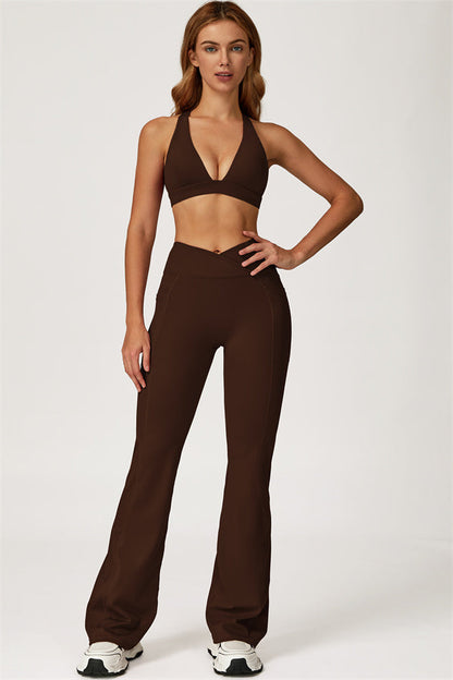 The Glacier Sports Bra Flared Leggings 2-Piece Set