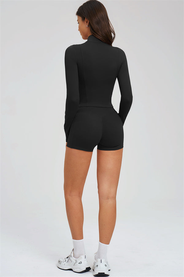 The Sizzle Zip Jacket Sports Bra Shorts 3-Piece Set