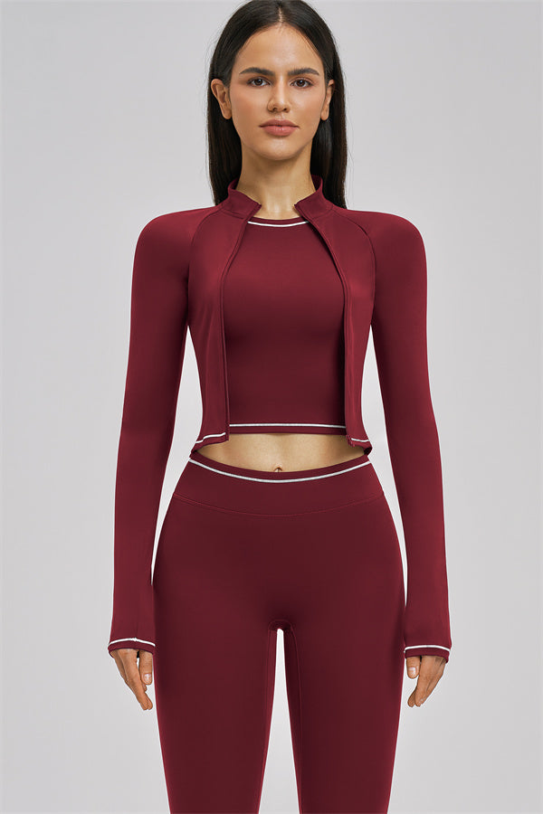 The Unbound Jacket Crop Top Leggings 3-Piece Set