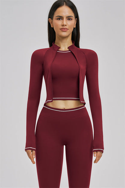 The Unbound Jacket Crop Top Leggings 3-Piece Set