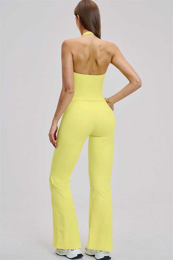The Stride Crop Top Flared Leggings 2-Piece Set