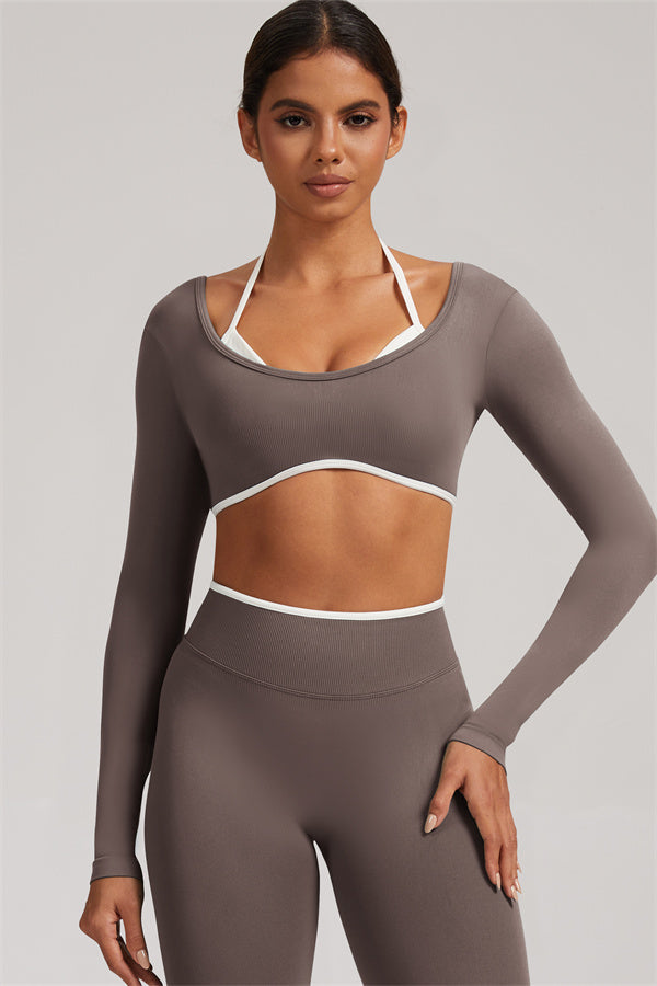 The Elevate New Long Sleeve Crop top Leggings 2-Piece Set