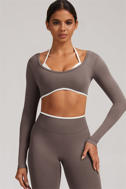 The Elevate New Long Sleeve Crop top Leggings 2-Piece Set