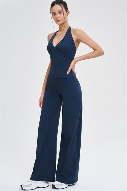 The Stride Crop Top Straight Leg Pants 2-Piece Set