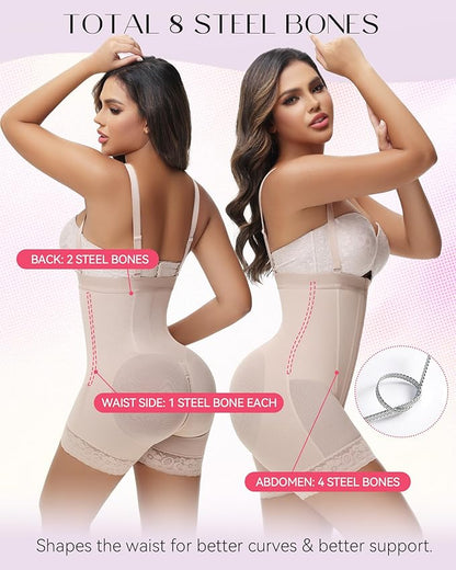 SHAPSHE Faja Colombianas Moldeadoras Body Shaper Strapless Shapewear Stage High Compression Garment Butt Lifter Tummy Control