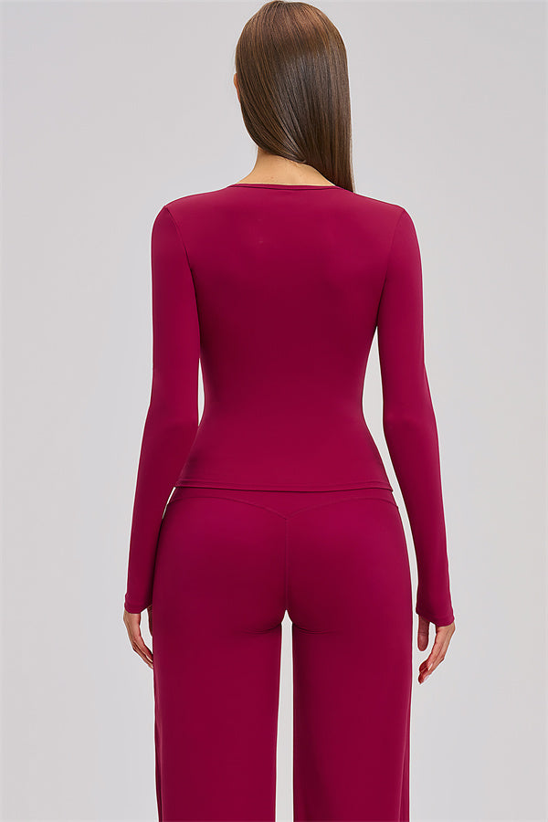 The Dynamic Long Sleeve T-shirt Straight Leg Pants 2-Piece Set
