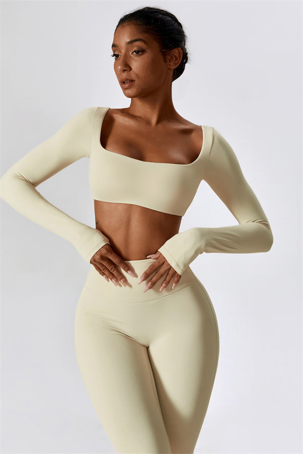 The Lily Belle Crop Top Flared Leggings 2-Piece Set
