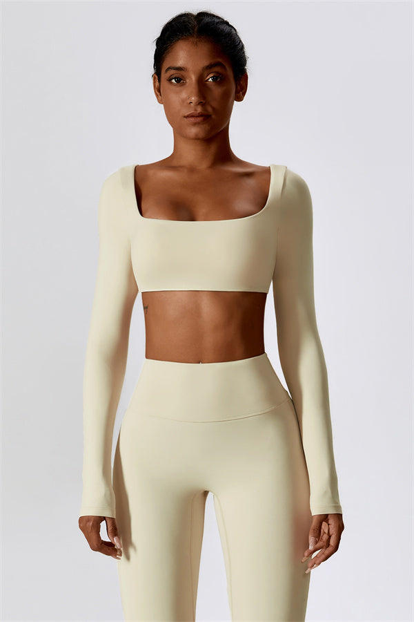 The Lily Belle Crop Top Flared Leggings 2-Piece Set