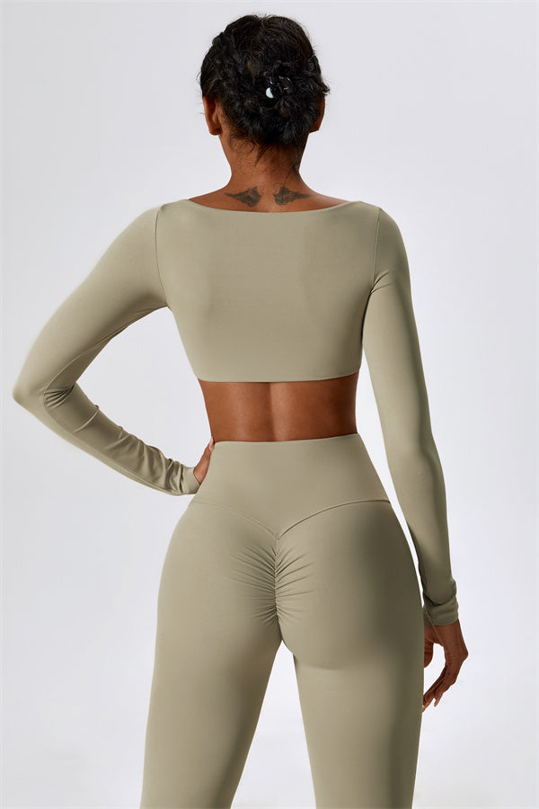 The Lily Belle Crop Top Flared Leggings 2-Piece Set