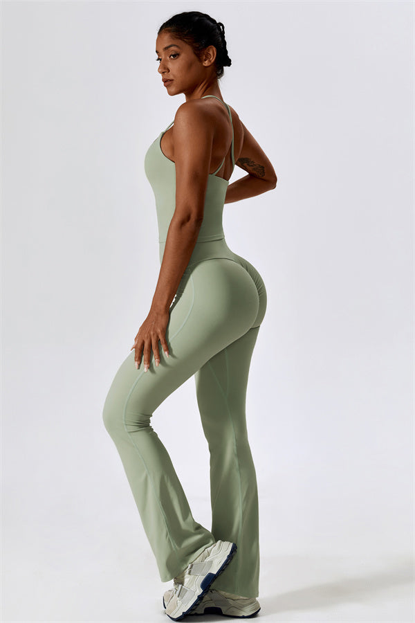 The Lily Belle Sports Bra Flared Leggings 2-Piece Set