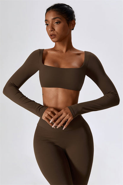 The Lily Belle Crop Top Flared Leggings 2-Piece Set